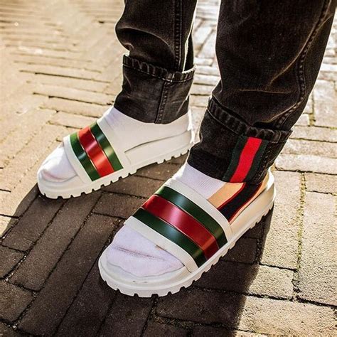 gucci slides men web|Gucci inspired men's slides.